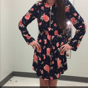 floral long sleeve dress